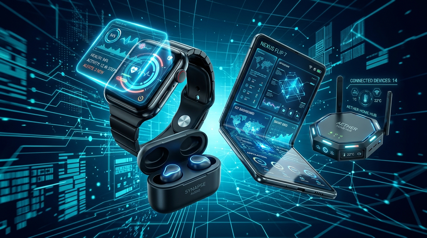 what are gadgets smart wearables foldable displays and iot home hub ecosystem