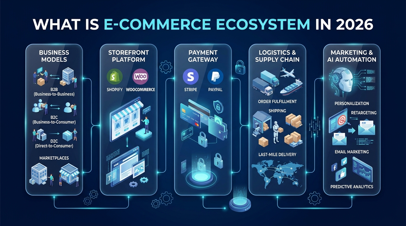 what is e-commerce ecosystem infographic 2026