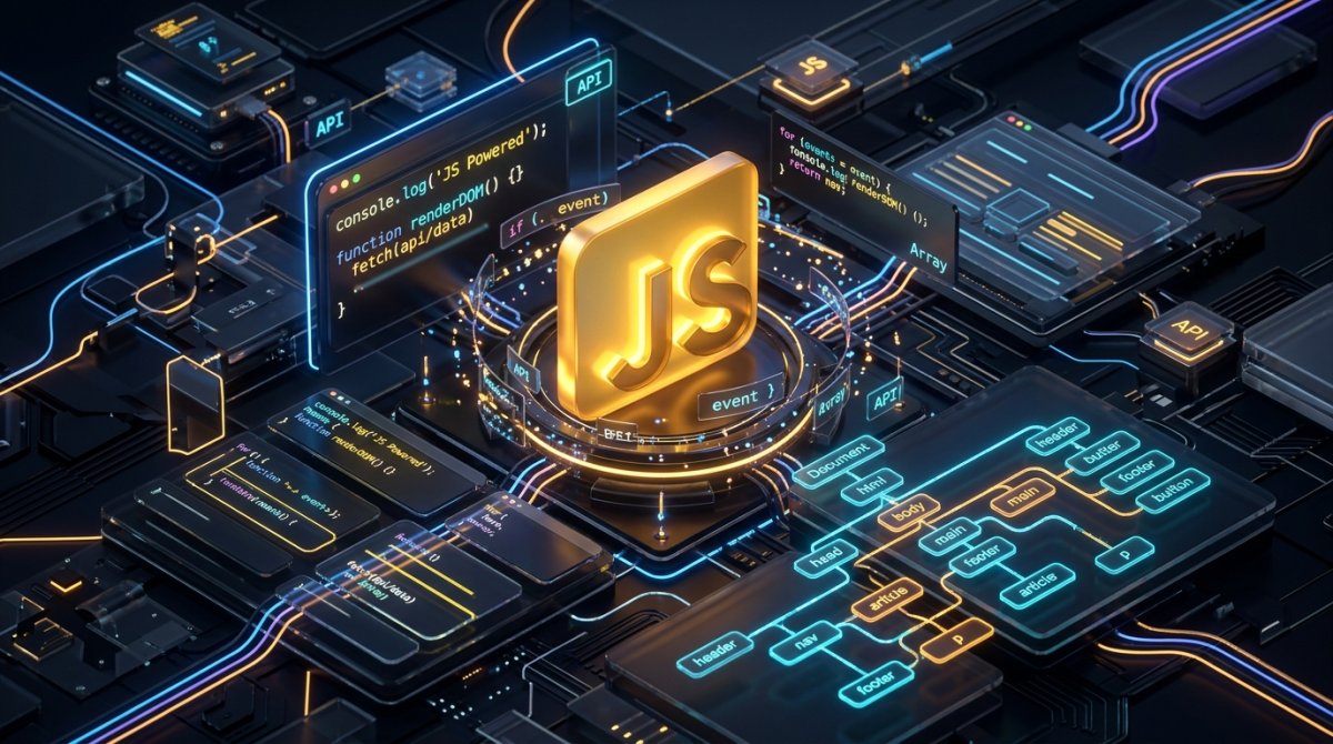 WordPress explained: 3D concept of WordPress CMS architecture, Gutenberg block editor, theme engine, and plugin ecosystem